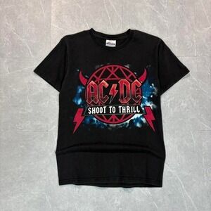 2000's AC/DC Shoot To Thrill T-Shirt - black and red cotton tee #ACDC